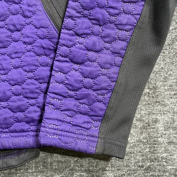 Pearl Izumi Cycling Jacket Women's Size Medium Quilted Purple & Black Full Zip - Picture 10 of 16
